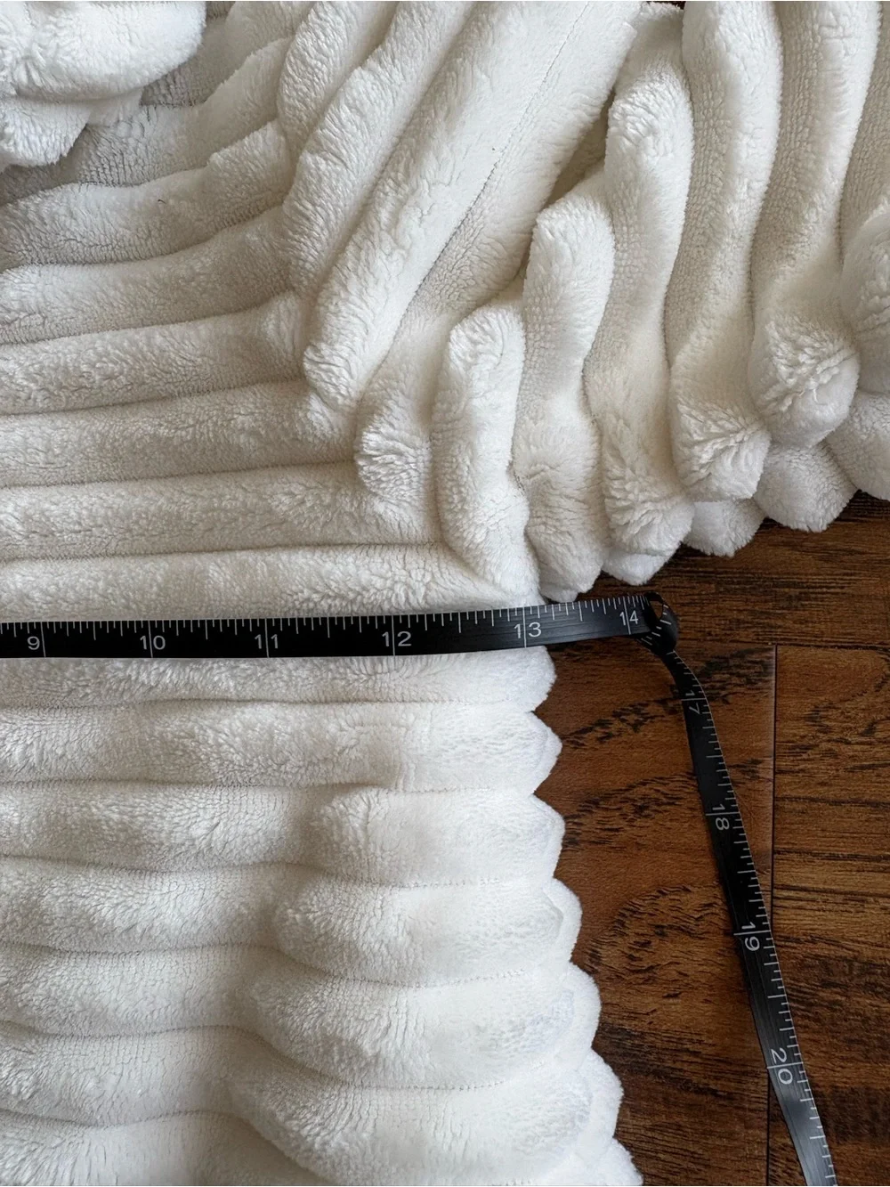 Juicy Couture White Ribbed Peacoat with Flared Hem